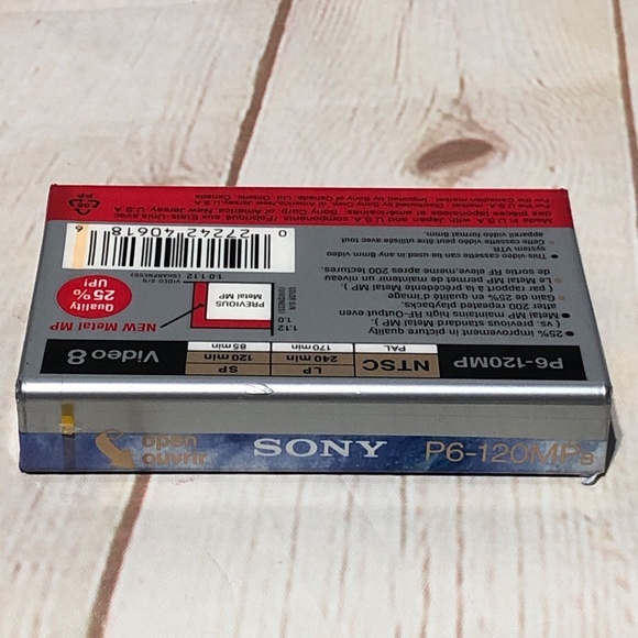 New Sony 8mm MP 120 8mm Video P6-120mp NTSC Cassette Sealed NIP - Picture 6 of 6